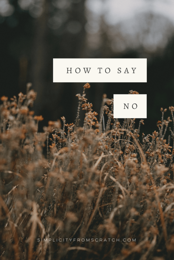 How to Say NO | Simplicity From Scratch
